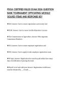 PDGA CERTIFIED RULES EXAM 2026 QUESTION&NewLine;BANK TOURNAMENT OFFICIATING MODULE&NewLine;SOLVED ITEMS AND RESPONSE KEY