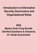 Information Security Governance PDF &vert; Organizational Roles & Cybersecurity Study Guide