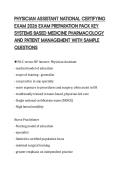 PHYSICIAN ASSISTANT NATIONAL CERTIFYING&NewLine;EXAM 2026 EXAM PREPARATION PACK KEY&NewLine;SYSTEMS BASED MEDICINE PHARMACOLOGY&NewLine;AND PATIENT MANAGEMENT WITH SAMPLE&NewLine;QUESTIONS