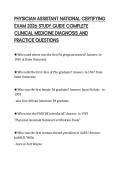 PHYSICIAN ASSISTANT NATIONAL CERTIFYING&NewLine;EXAM 2026 STUDY GUIDE COMPLETE&NewLine;CLINICAL MEDICINE DIAGNOSIS AND&NewLine;PRACTICE QUESTIONS&NewLine;