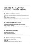 HESI &ndash; HESI Med-Surg RN V1 &lpar;55 Questions&rpar; &ndash; Answers & Rationales 2026&ndash;2027 Update Complete Exam Prep Study Guide by &lbrack;Author Name&rsqb;