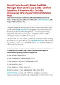 Texas Private Security Board Qualified Manager Exam 2026 Study Guide &vert; Verified Questions & Answers with Detailed Rationales &vert; DPS Chapter 1702 Certification Prep