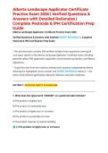 Alberta Landscape Applicator Certificate Practice Exam 2026 &vert; Verified Questions & Answers with Detailed Rationales &vert; Complete Pesticide & IPM Certification Prep Guide
