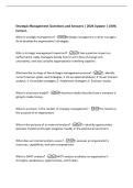 Strategic Management Questions and Answers &vert; 2026 Update &vert; 100&percnt;&NewLine;Correct&period;