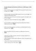 Strategic Management Questions and Answers &vert; 2026 Update &vert; 100&percnt;&NewLine;Correct&period;