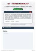 TSA - Forensic Technology 40&plus; &lpar;Updated for 2026&sol;2027&rpar; Exam Prep Pack A&plus; Questions & Verified Answers