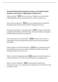 Strategic Marketing Planning Goals&comma; Analysis&comma; and Implementation&NewLine;Questions and Answers &vert; 2026 Update &vert; 100&percnt; Correct&period;