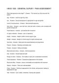 HEAS 1000 - GENERAL SURVEY PAIN ASSESSMENT