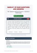 Barkley 3P Exam Questions and Answers 460&plus; &lpar;Updated for 2026&rpar; Exam Prep Pack   A&plus; Questions & Verified Answers
