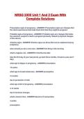 NRSG 2300 Unit 1 And 2 Exam With Complete Solutions