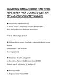 RASMUSSEN PHARMACOLOGY EXAM 2 2026&NewLine;FINAL REVIEW PACK COMPLETE QUESTION&NewLine;SET AND CORE CONCEPT SUMMARY