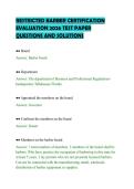 RESTRICTED BARBER CERTIFICATION&NewLine;EVALUATION 2026 TEST PAPER&NewLine;QUESTIONS AND SOLUTION