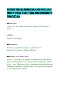 RESTRICTED BARBER EXAM QANDA 2026&NewLine;STUDY SHEET QUESTIONS AND SOLUTIONS&NewLine;GRADED A&plus;