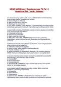 NRSG 3420 Exam 2 Cardiovascular PQ Part 1 Questions With Correct Answers