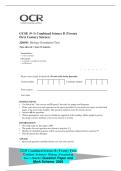GCSE &lpar;9&ndash;1&rpar; Combined Science B &lpar;Twenty&NewLine;First Century Science&rpar;&NewLine;J260&sol;01 Biology &lpar;Foundation Tier&rpar;