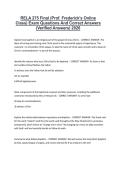 RELA 275 Final &lpar;Prof&period; Frederick-s Online Class&rpar; Exam Questions And Correct Answers &lpar;Verified Answers&rpar; 2026
