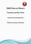 Complete D664 Learning Science Exam Prep Bundle &lpar;2026&rpar; &vert; Bloom&rsquo;s Taxonomy&comma; Neuroscience & Key Terms