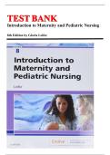 Test Bank for Introduction to Maternity and Pediatric Nursing&comma; 8th Edition &ndash; Gloria Leifer &lpar;Complete&comma; Latest Update &vert; All Chapters 1-34 Included&rpar;