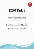 Complete D270 Exam Prep Bundle &lpar;2026&rpar; &vert; Tasks 1&ndash;3 Verified Notes & NGN‑Style Rationales