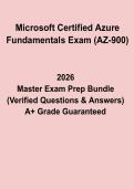 Microsoft Azure Fundamentals AZ-900 Exam Questions & Answers 2026 Latest Guide