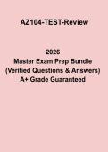 AZ-104 Test Review Questions & Answers 2026 Microsoft Azure Administrator Prep
