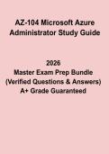 AZ-104 Microsoft Azure Administrator Study Guide 2026 Complete Exam Prep