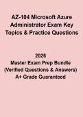 AZ-104 Microsoft Azure Administrator Key Topics & Practice Questions 2026