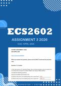 ECS2602 Assignment 3 2026 - Distinction &vert; Due April 2026
