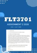 FLT3701 Assignment 2 2026 - Distinction &vert; Due 1 July 2026