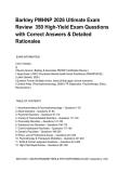 y PMHNP 2026 Ultimate Exam Review 350 High-Yield Exam Questions with Correct Answers 