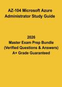 AZ-104 Azure Administrator Complete Study Notes & Guide 2026 Certification Prep