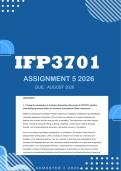 IFP3701 Assignment 5 2026 - Due August 2026