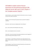 Testbank &vert; Seidel's Guide to Physical Examination An Interprofessional Approach 10th Edition Ball Dains &vert; Chapters 1-26 Complete A&plus;&NewLine;&NewLine;