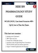 HESI RN Pharmacology Test Bank &lpar;2026&rpar; &vert; 400&plus; Verified Q&A &plus; NGN Case Scenarios