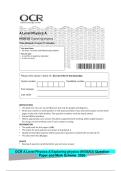 OCR A Level Physics A Exploring physics &lpar;H556&sol;02&rpar; Question &NewLine;Paper and Mark Scheme  2026