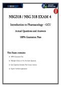 GCU NSG 318 Exam 4 &lpar;2026&rpar; &vert; Verified Pharmacology Q&A &plus; Rationales