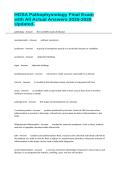 HOSA Pathophysiology Final Exam with All Actual Answers 2025-2026 Updated&period;&NewLine;&NewLine;