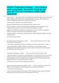 HOSA Pathophysiology - Circulatory and Lymphatic Systems Final Exam and All Correct Answers 2025-2026 Updated&period;