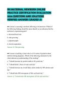 RN MATERNAL NEWBORN ONLINE&NewLine;PRACTICE CERTIFICATION EVALUATION&NewLine;2026 QUESTIONS AND SOLUTIONS&NewLine;VERIFIED ANSWERS GRADED A&plus;