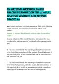 RN MATERNAL NEWBORN ONLINE&NewLine;PRACTICE EXAMINATION TEST 2026 FULL&NewLine;SOLUTION QUESTIONS AND ANSWERS&NewLine;GRADED A&plus;