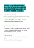RNC-NIC 2026 FINAL ASSESSMENT&NewLine;CLINICAL NURSING NEUROSCIENCE&NewLine;INSTRUMENTATION BLUEPRINT KEY&NewLine;SOLUTION VERIFIED GRADED A&plus;