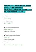 RNC-NIC 2026 COMPREHENSIVE REVIEW&NewLine;CRITICAL CARE NEUROLOGY&NewLine;INSTRUMENTATION STUDY GUIDE MASTER&NewLine;SOLUTION VERIFIED GRADED A&plus;&NewLine;