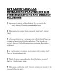 RVT ARDMS VASCULAR&NewLine;ULTRASOUND PRACTICE SET 2026&NewLine;TESTED QUESTIONS AND CORRECT&NewLine;SOLUTIONS 