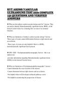 RVT ARDMS VASCULAR&NewLine;ULTRASOUND TEST 2026 COMPLETE&NewLine;150 QUESTIONS AND VERIFIED&NewLine;ANSWERS