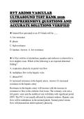 RVT ARDMS VASCULAR&NewLine;ULTRASOUND TEST BANK 2026&NewLine;COMPREHENSIVE QUESTIONS AND&NewLine;ACCURATE SOLUTIONS VERIFIED