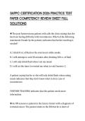 SAPPC CERTIFICATION 2026 PRACTICE TEST&NewLine;PAPER COMPETENCY REVIEW SHEET FULL&NewLine;SOLUTIONS