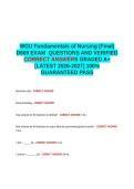 Fundamentals of Nursing &lpar;Final&rpar; D469 QUESTIONS AND VERIFIED CORRECT ANSWERS GRADED A&plus; -LATEST 2026-2027- 100- GUARANTEED PASS&period;docx&NewLine;&NewLine;