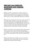 SBB TEST 2026 COMPLETE&NewLine;QUESTIONS AND VERIFIED&NewLine;ANSWERS