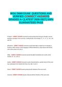 WGU D669 EXAM QUESTIONS AND VERIFIED CORRECT ANSWERS GRADED A&plus; -LATEST 2026-2027- 100- GUARANTEED PASS&period;docx&NewLine;&NewLine;