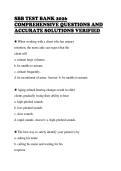 SBB TEST BANK 2026&NewLine;COMPREHENSIVE QUESTIONS AND&NewLine;ACCURATE SOLUTIONS VERIFIED 